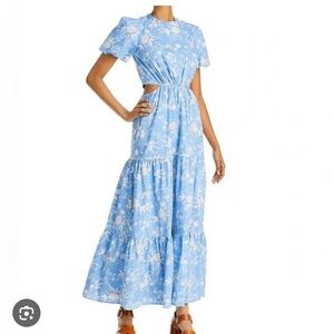 Wayf Light Blue Floral Maxi Dress